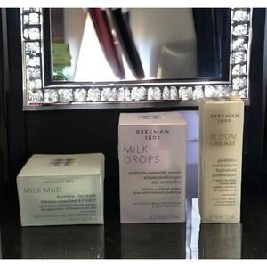 BEEKMAN 1802 Bloom Cream + Milk Drops + Milk Mud ~ TRAVEL SIZE ~ NIB